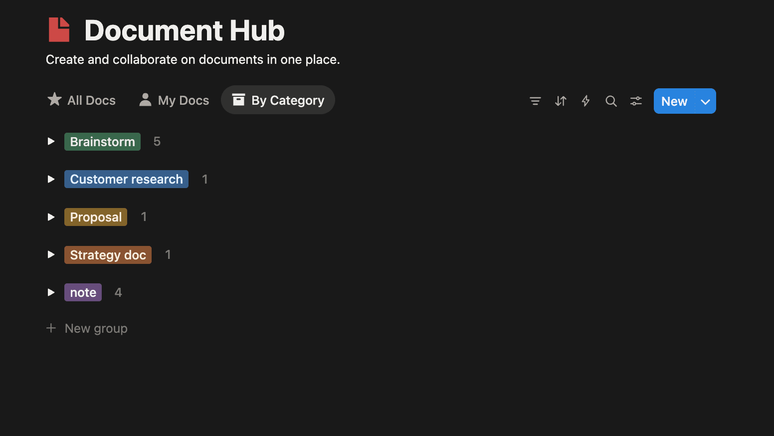 Document hub